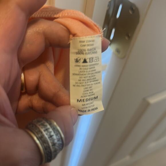 Elan Melon Asymmetrical Midi Slip Cover up Dress - Women's Medium New - Picture 9 of 9